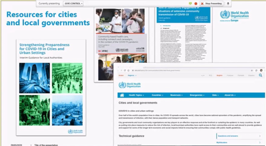 EUROCITIES City dialogue: Public health and urban preparedness with WHO